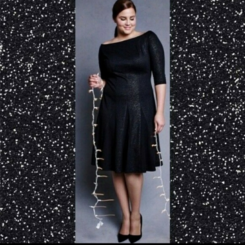 Lela Rose Black and gray dress